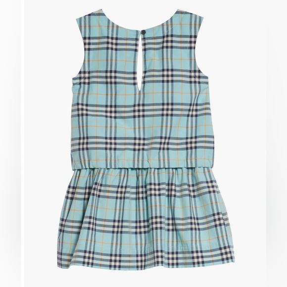 Burberry Mabel Blue Check Cotton Dress - Picture 2 of 13